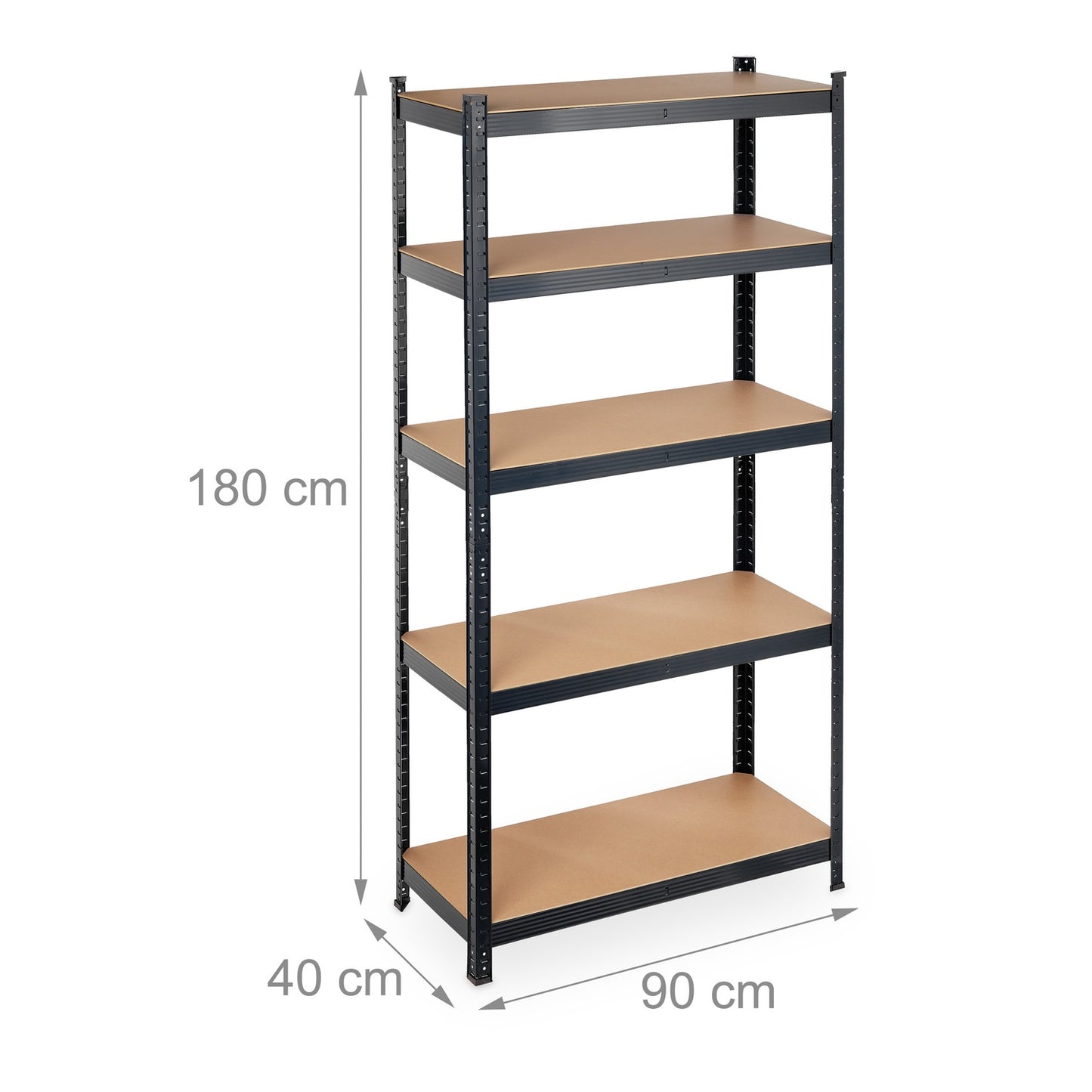 Storage shelf with 5 shelves