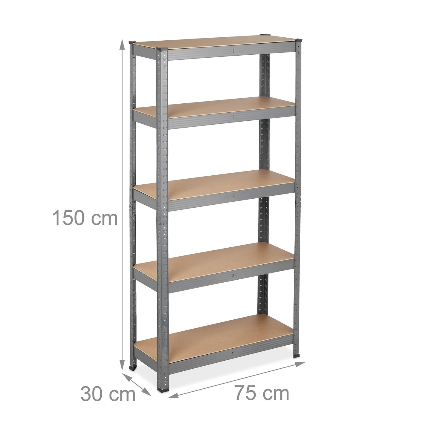 Storage shelf with 5 shelves