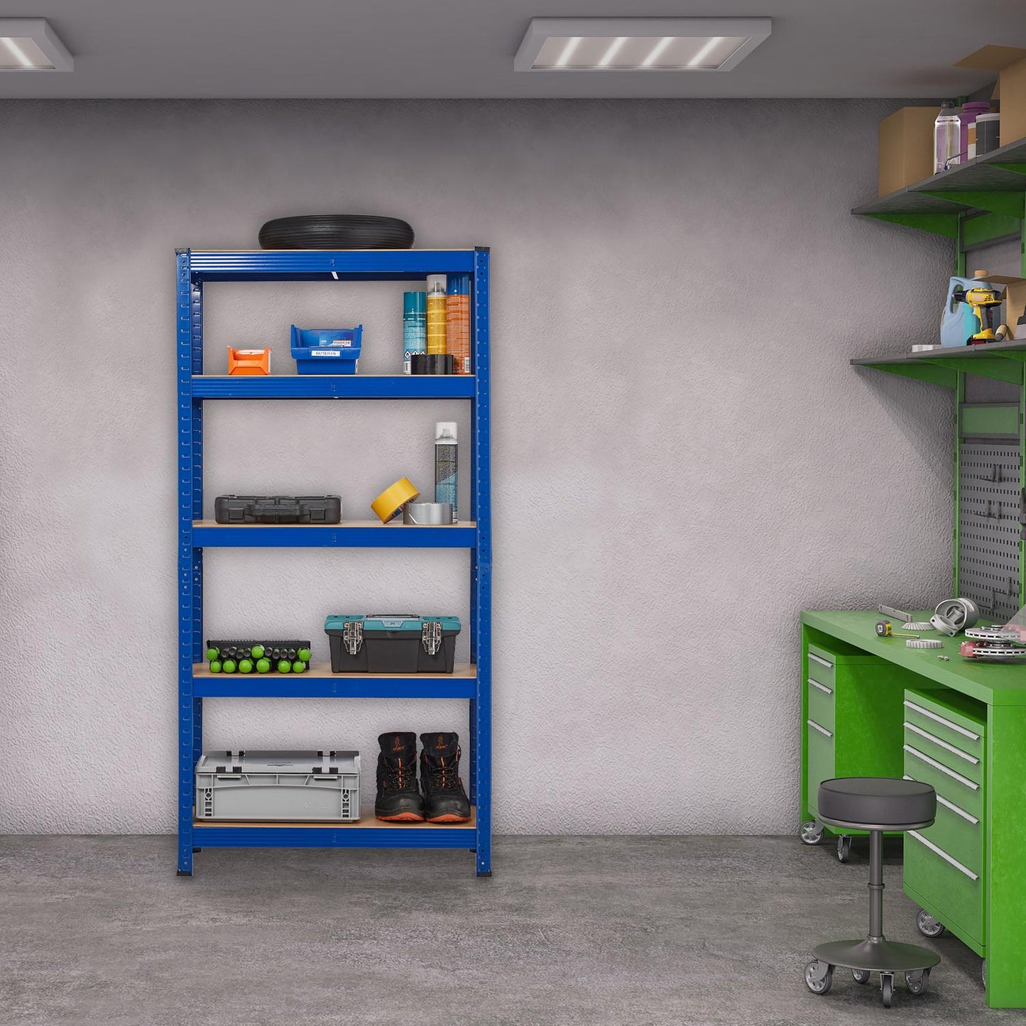 Storage shelf with 5 shelves