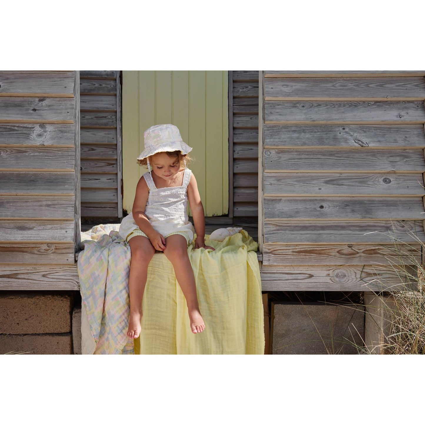Sun Hat, Pastel Braids, 2-3 years