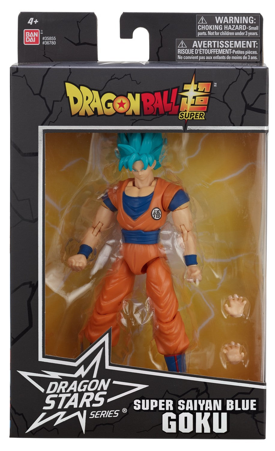 Super Saiyan Blue Goku Poseable Figure with Accessories, 16 cm