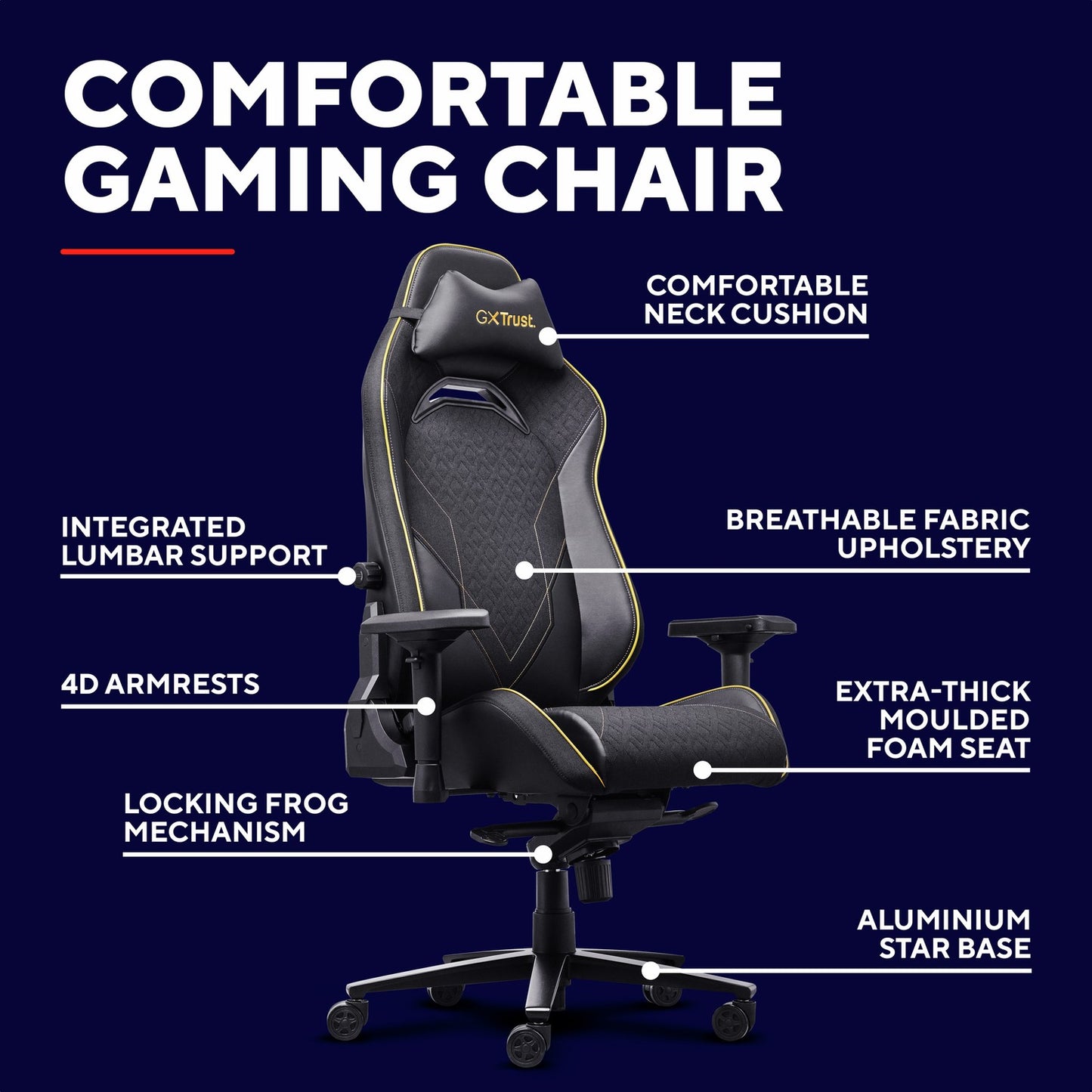 Superman Gaming Chair, Adjustable Lumbar Support, 4D Armrests