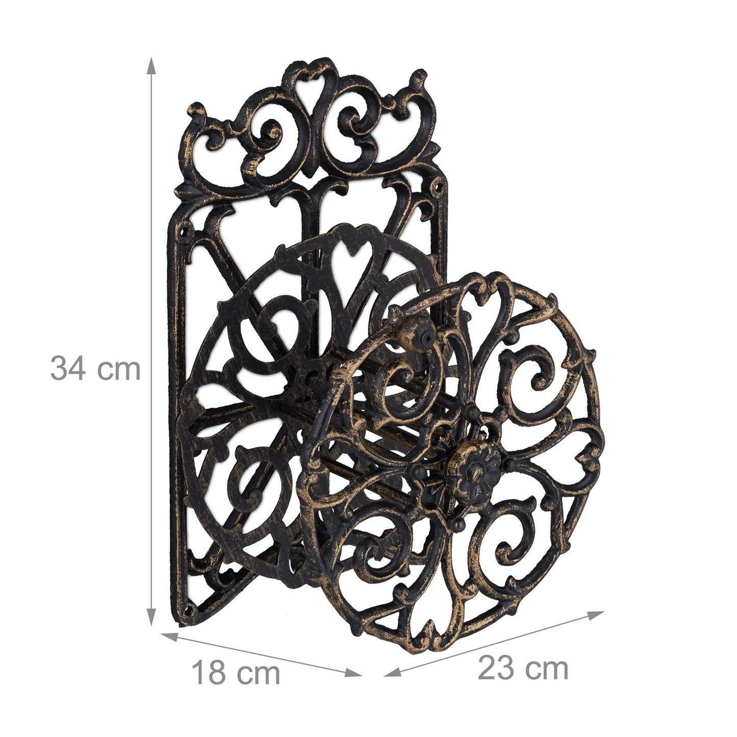 Swivel cast iron hose holder