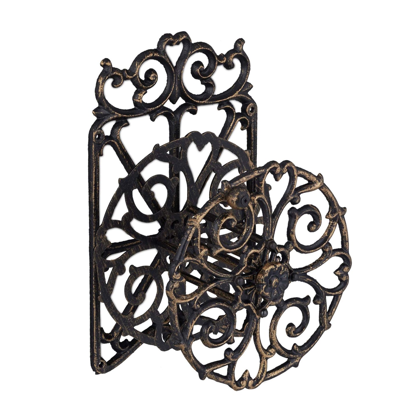 Swivel cast iron hose holder