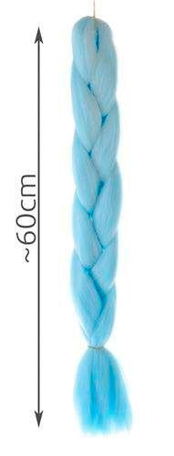 Synthetic hair braids - blue