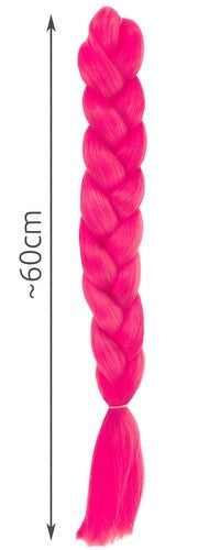 Synthetic hair braids - dark pink