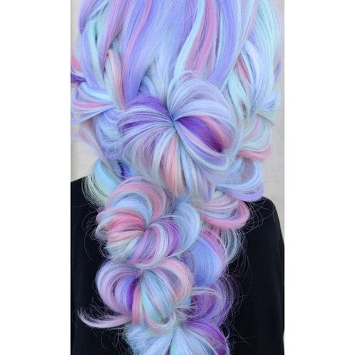 Synthetic hair ombre blue/fiol Soulima 21366