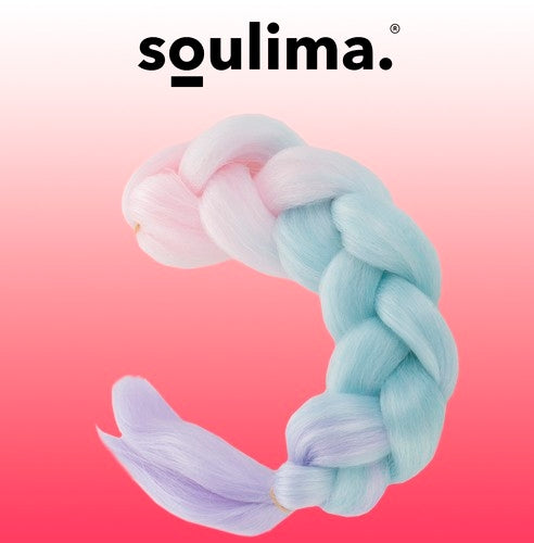 Synthetic hair ombre braids pink/ni/f W10341