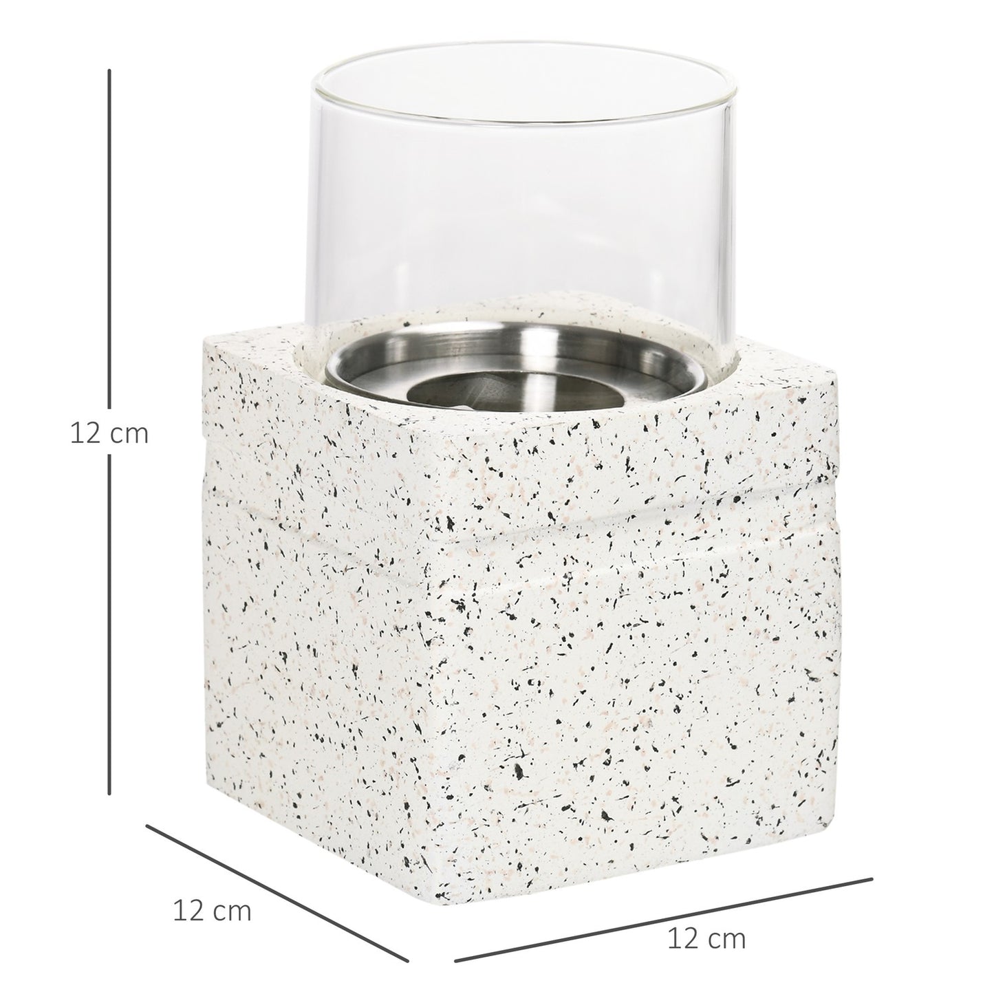 Portable Gray Table Fire Bowl - Indoor/Outdoor Fireplace