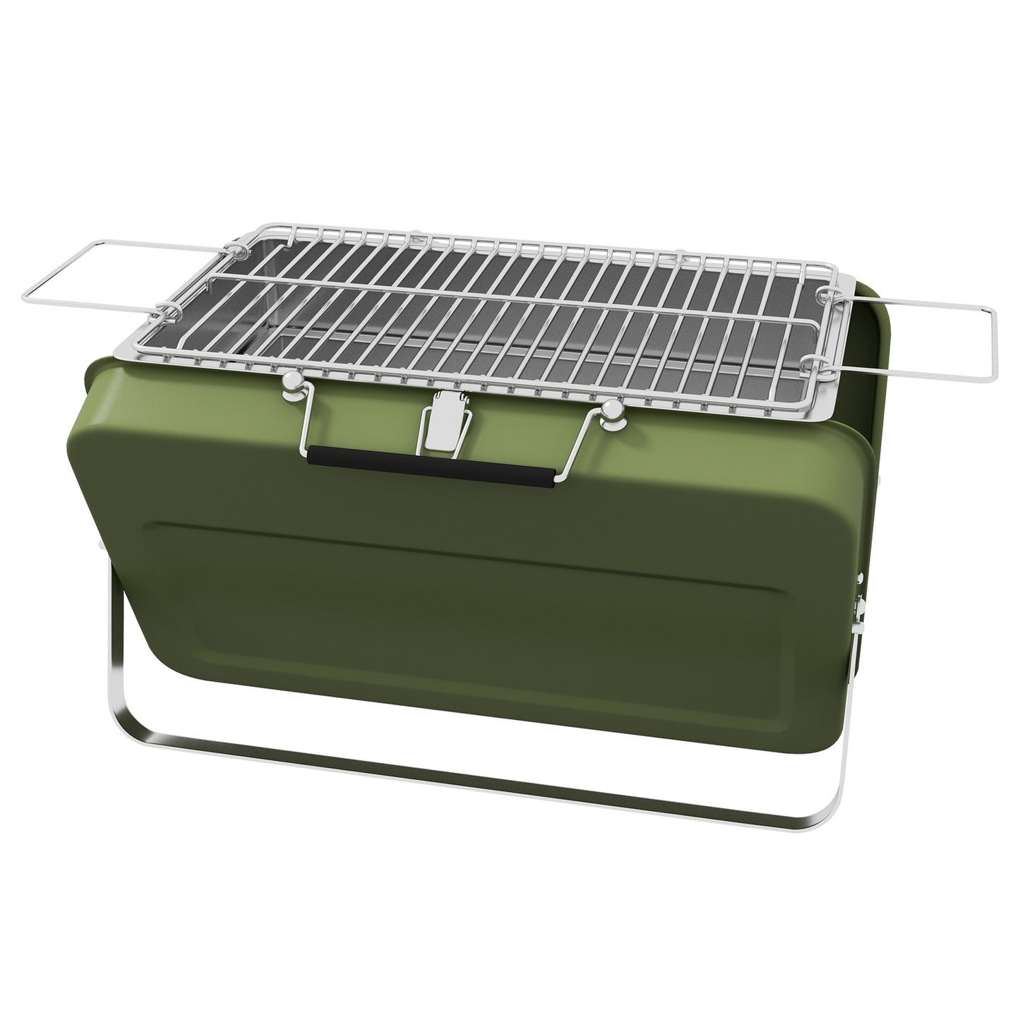 Charcoal Tabletop Grill - Stainless Steel, Portable, Green