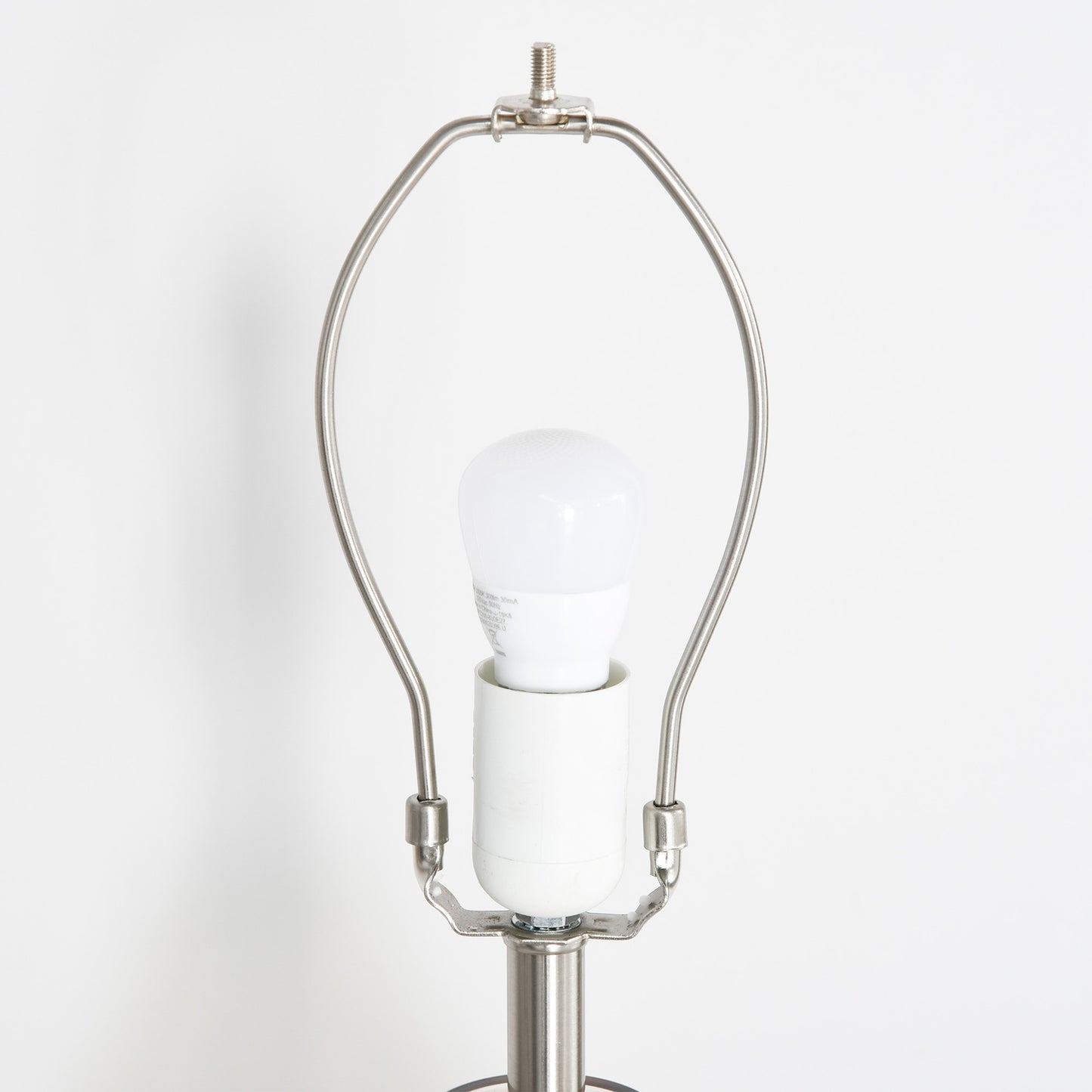 Set of 2 bedside lamps - glass, linen, E27 socket