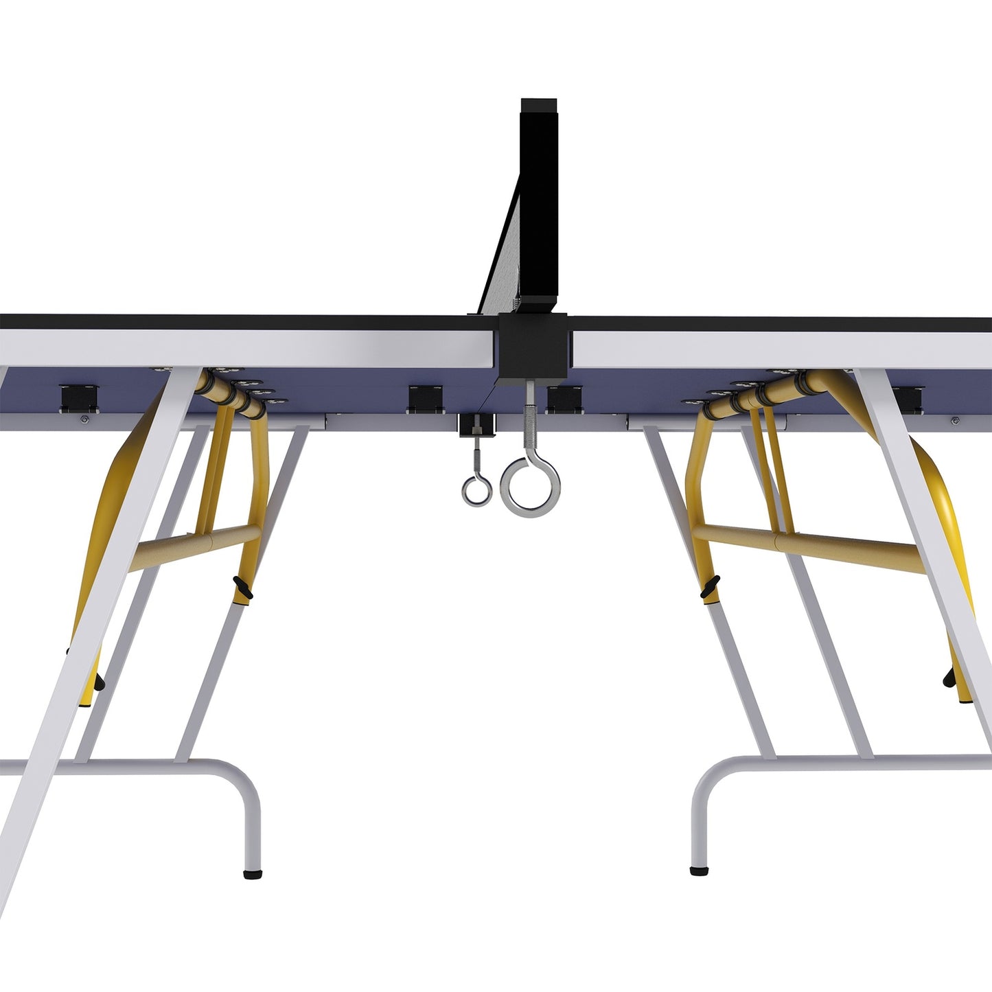 Folding table tennis table with net, bats & balls - Blue