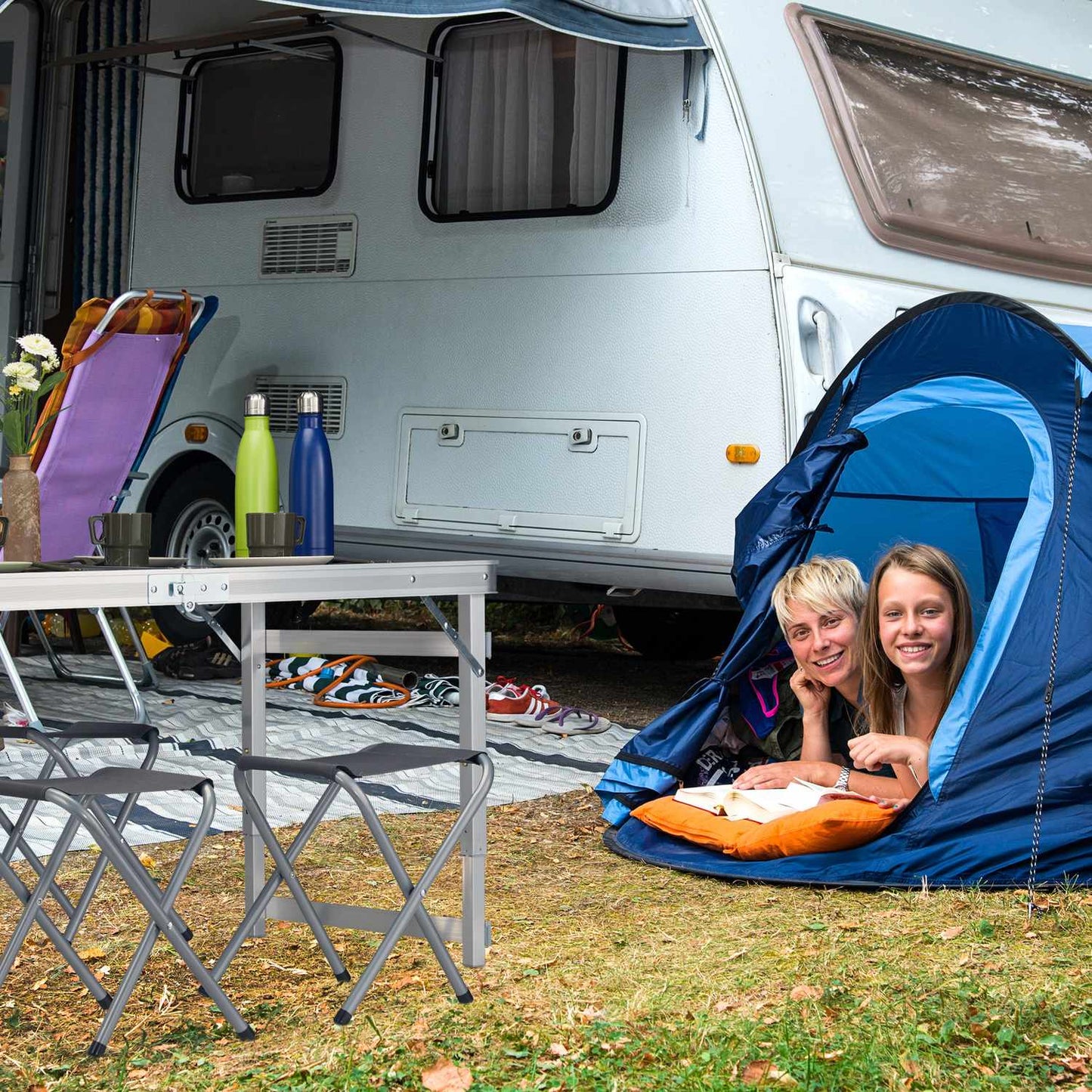 Table set for camping