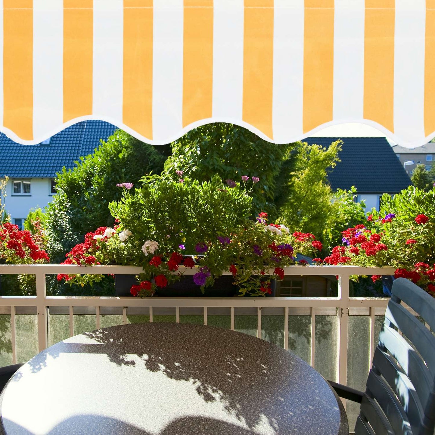 Telescopic roof Yellow/White