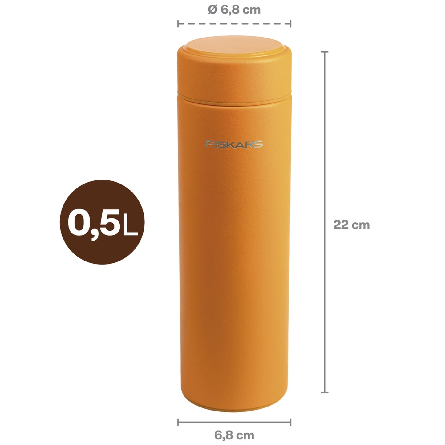 Thermos bottle orange 0.5 liter On-the-go Bottle