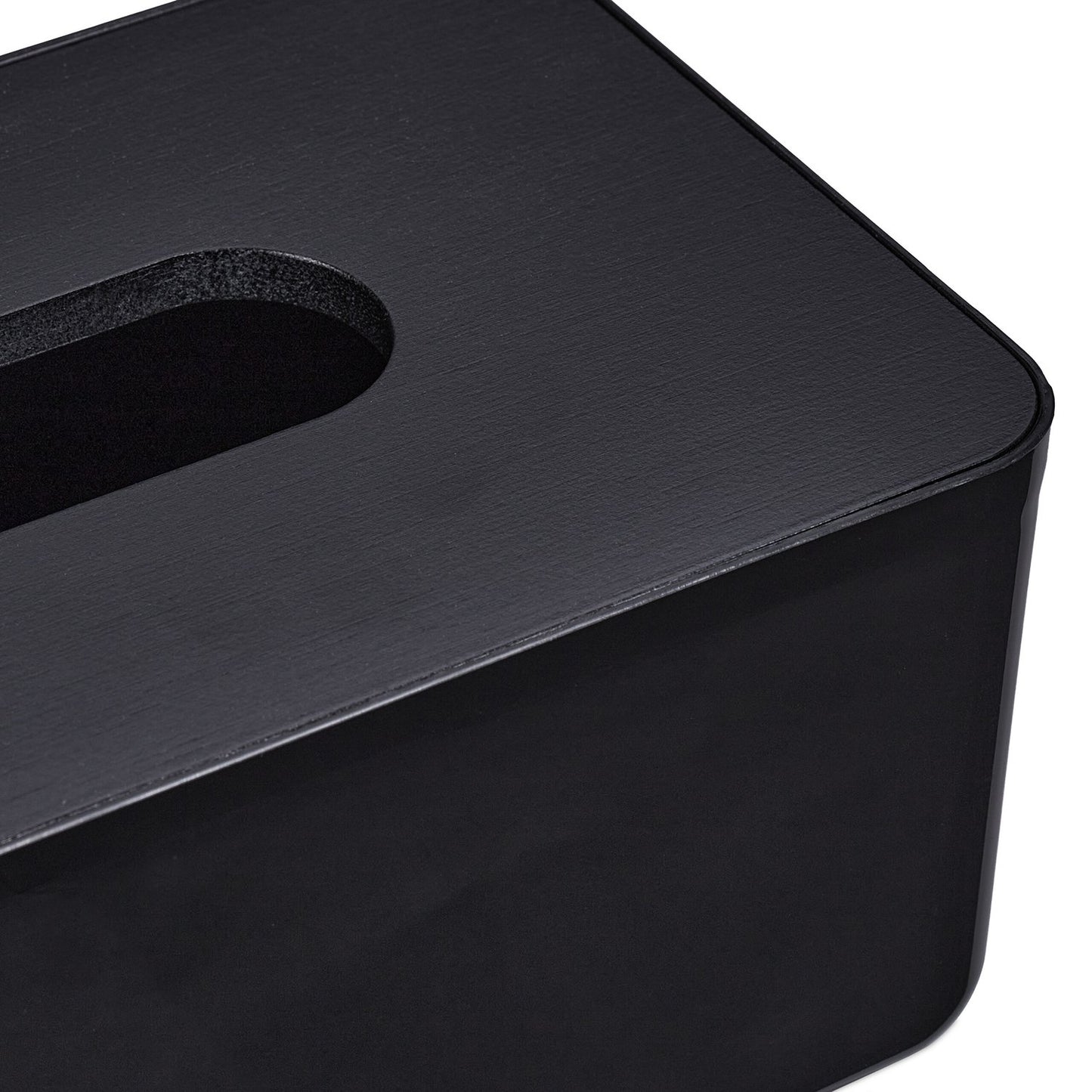 Tissue box with bamboo lid
