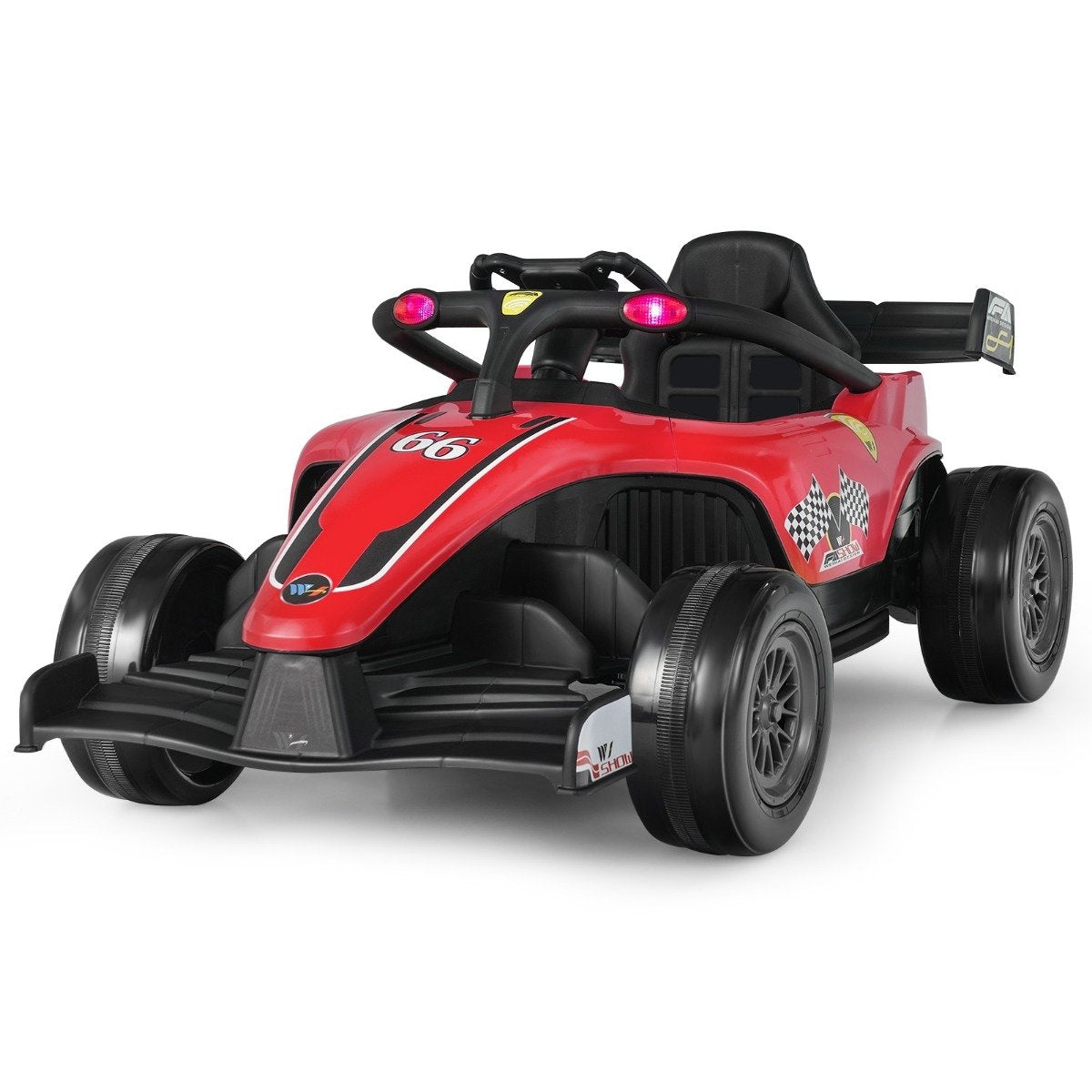 Toddler Electric Car 12V Kids Car Toddler Electric Racing Car with Remote Control Red