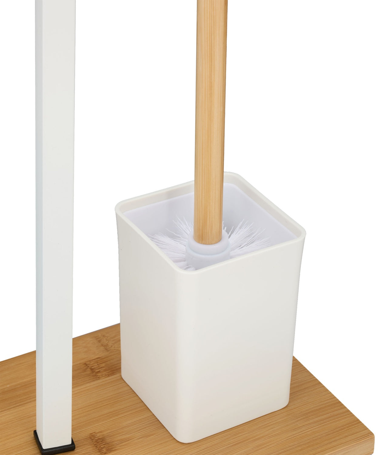 Toilet chair in bamboo and stainless steel