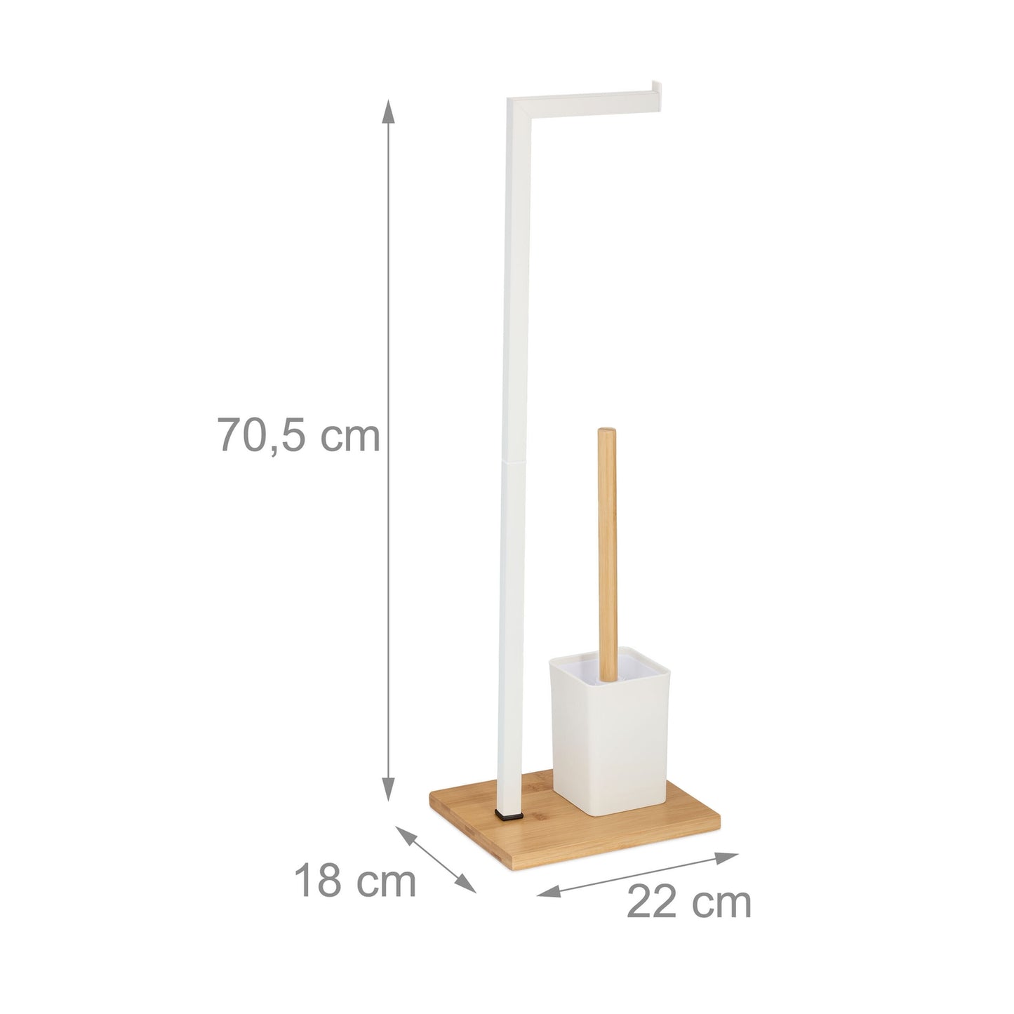 Toilet chair in bamboo and stainless steel