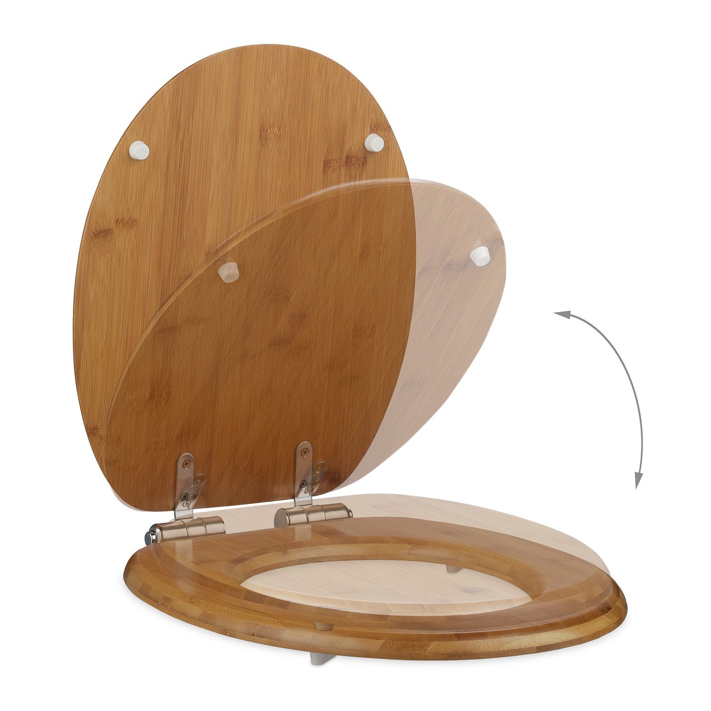 Toilet lid with soft-closing mechanism