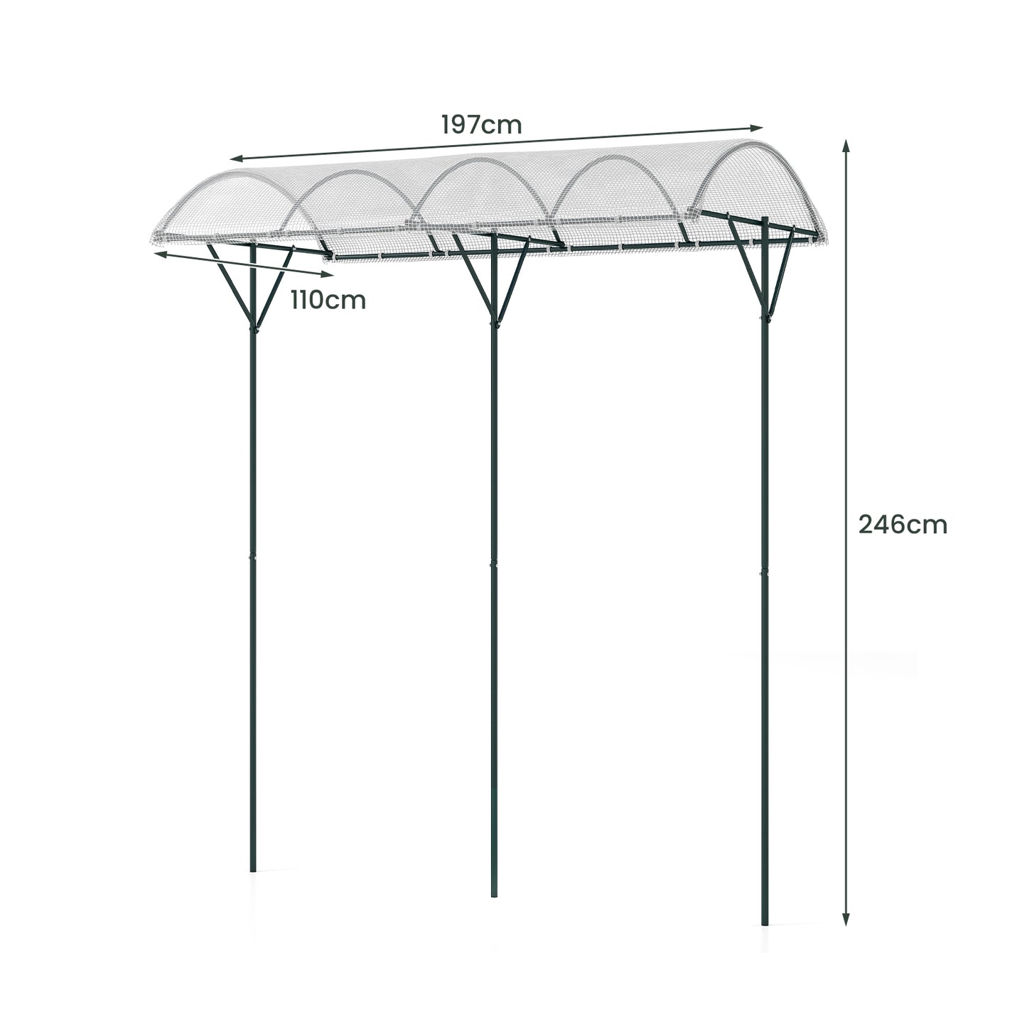 Tomato Plant Shelter with PE Roof & Metal Frame