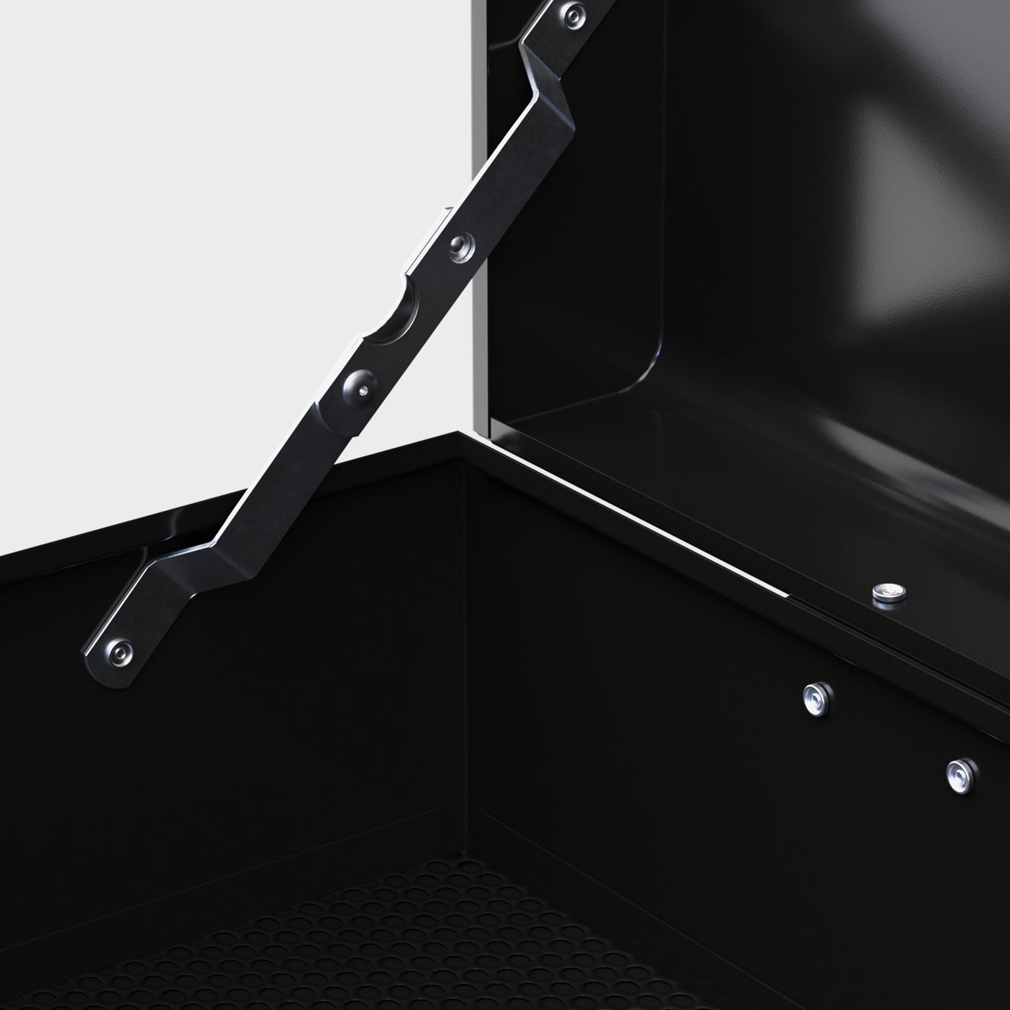 Steel tool box with lock & handle, 6 drawers, 60x26x34 cm