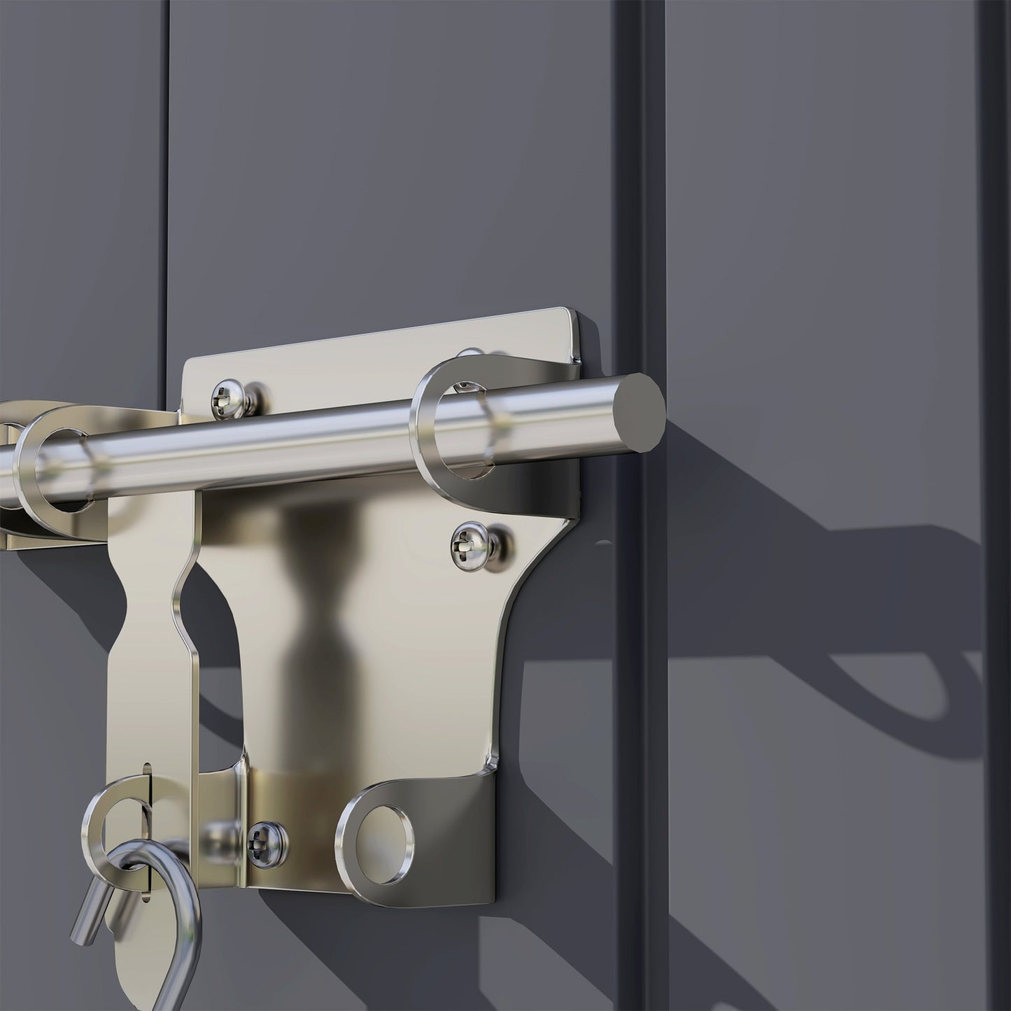 Garden tool shed in steel, 260x177x190 cm, Lockable door