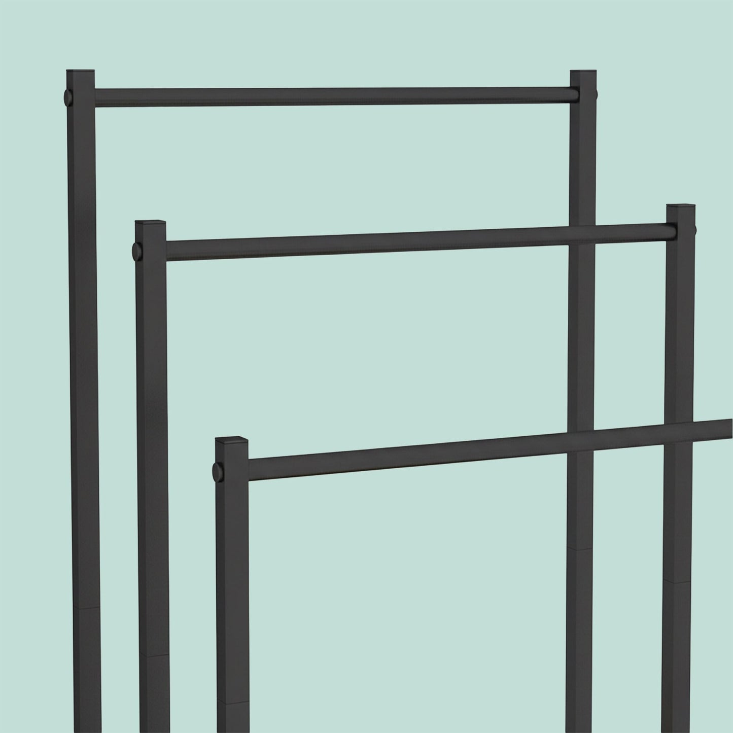 Towel Rack with Shelf – Freestanding, Metal Frame