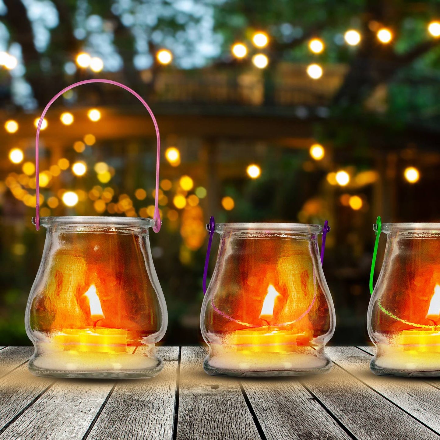 Transparent wind light set of 12