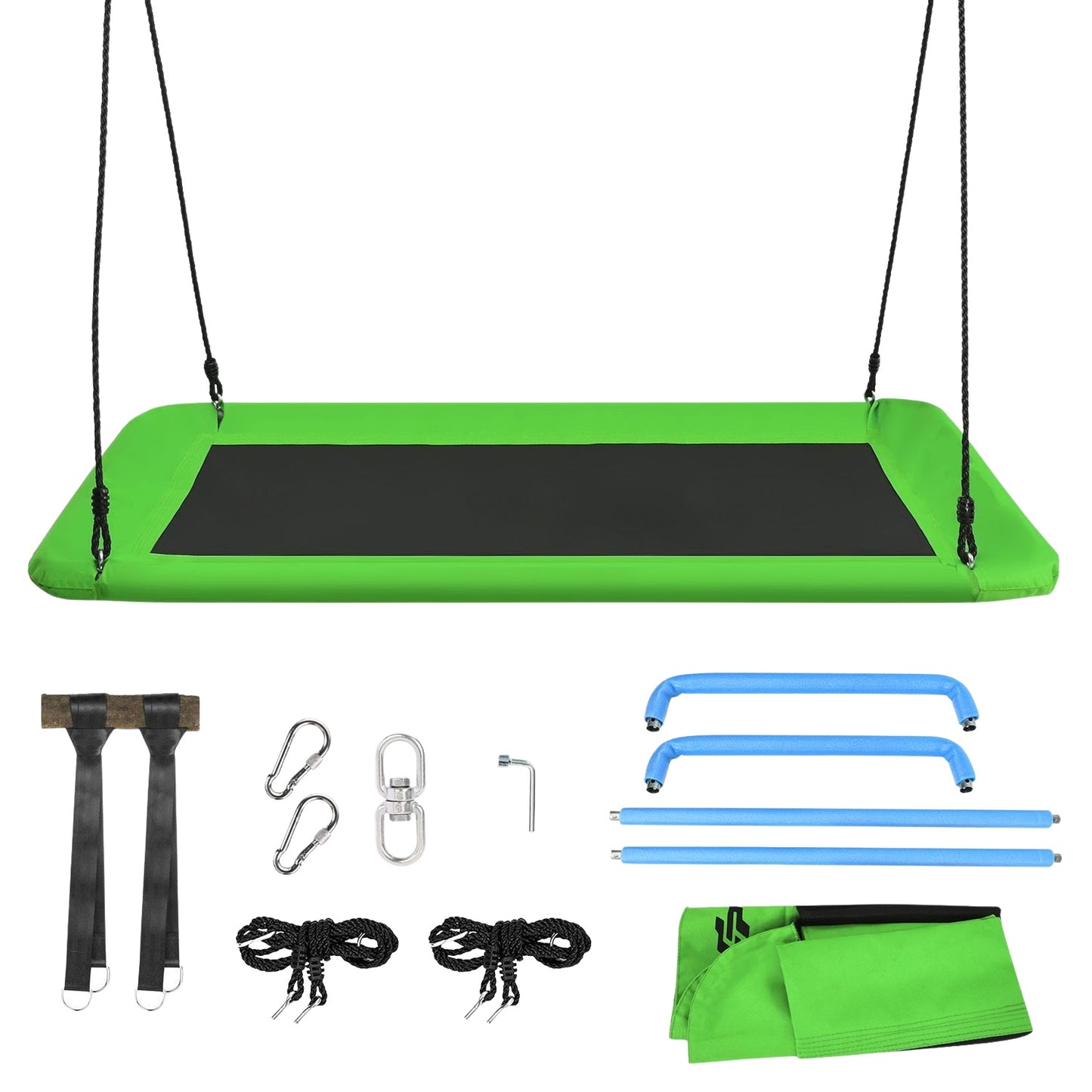Tree swing nest swing 100-180cm adjustable rope indoor & outdoor tree swing swing green
