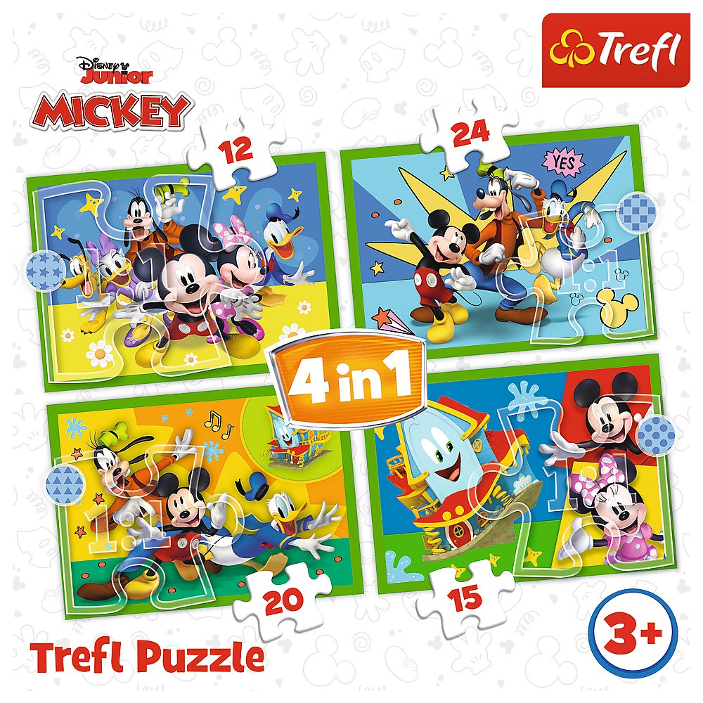 Trefl Mickey Mouse Puzzle 4 In 1 Set 12 15 20 24 Pcs