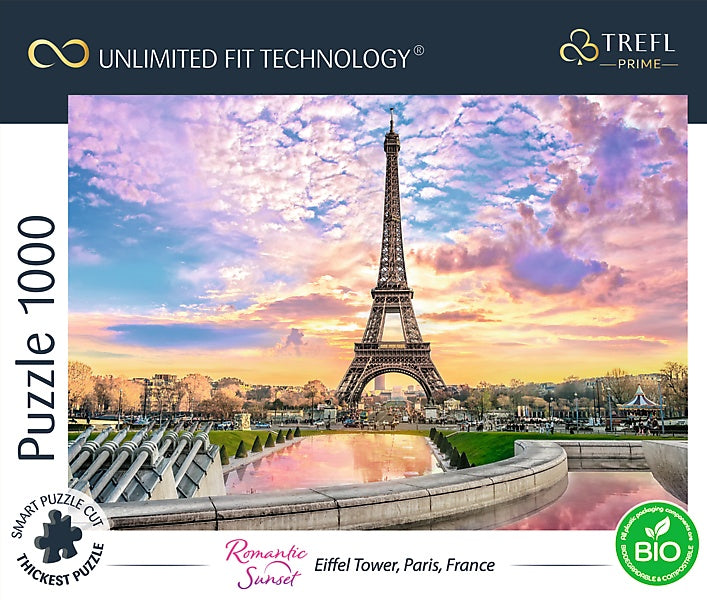 Trefl Prime Puzzle Romantic Sunset Eiffel Tower, 1000 Pcs