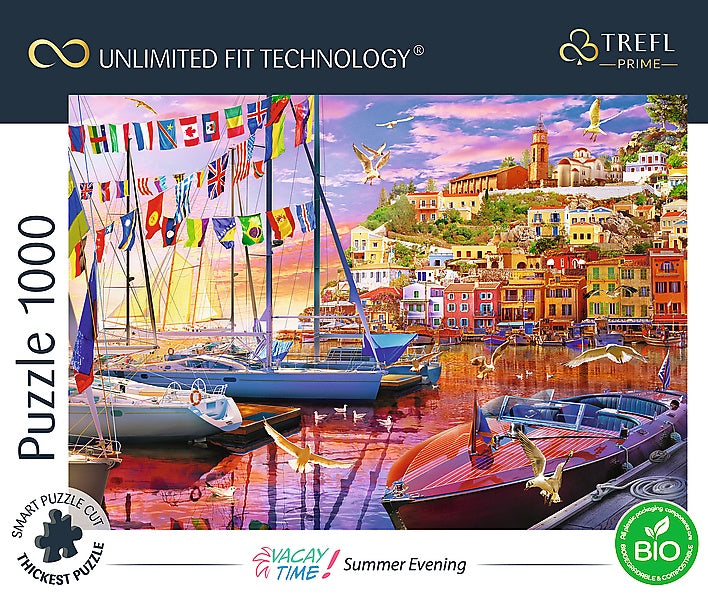 Trefl Prime Puzzle Vacaytime Sailboats, 1000 Pcs