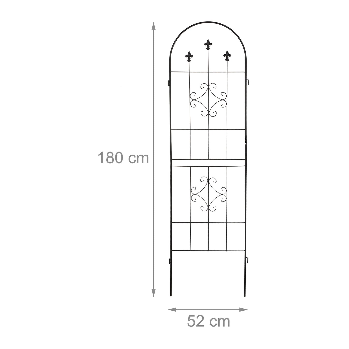 Trellis 180 cm set of 2 black