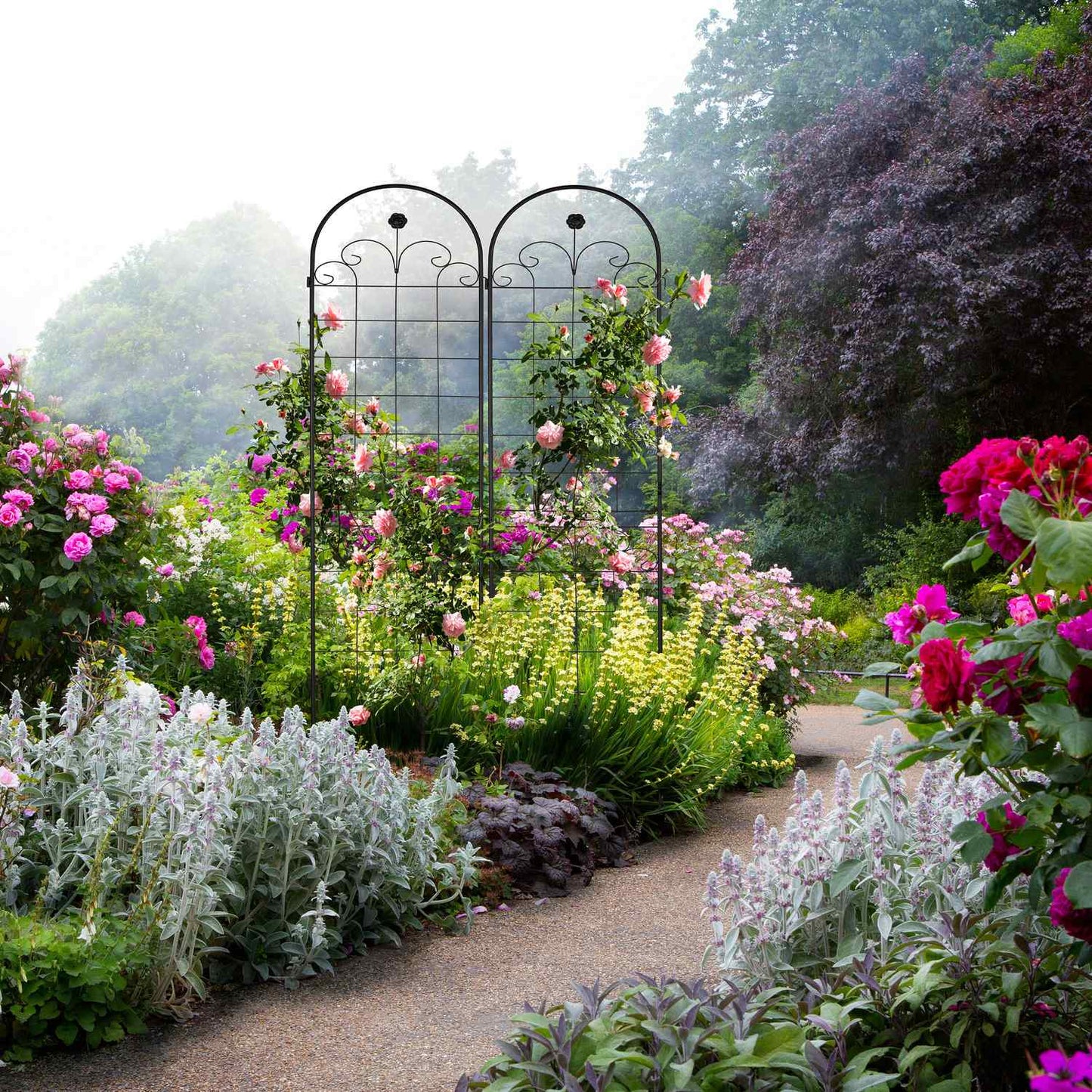 Trellis 180 cm set of 2 black