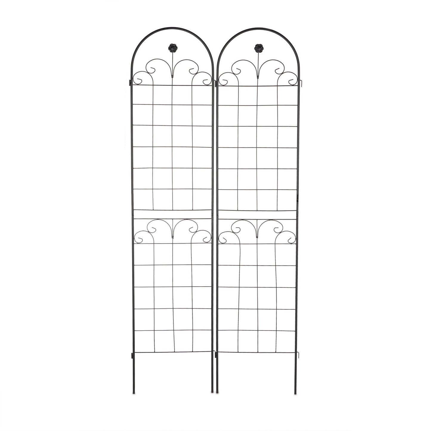 Trellis 220 cm set of 2 black