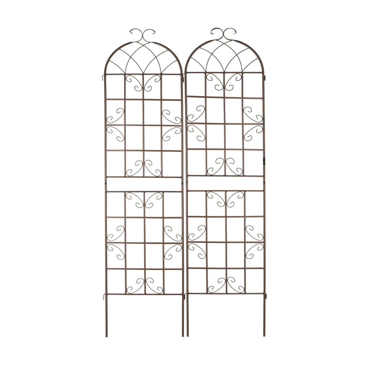 Trellis 220 cm set of 2 brown