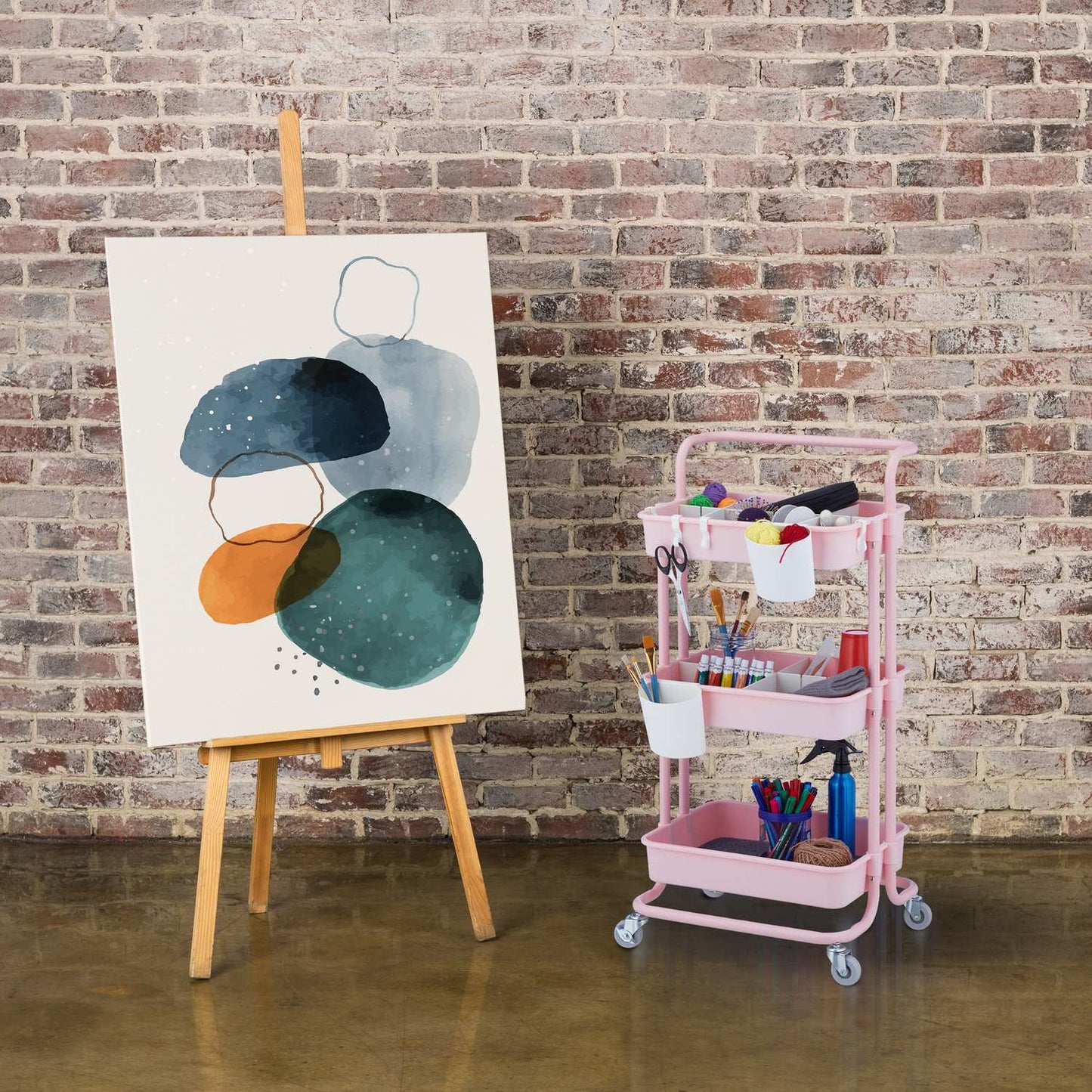 Trolley with 3 shelves