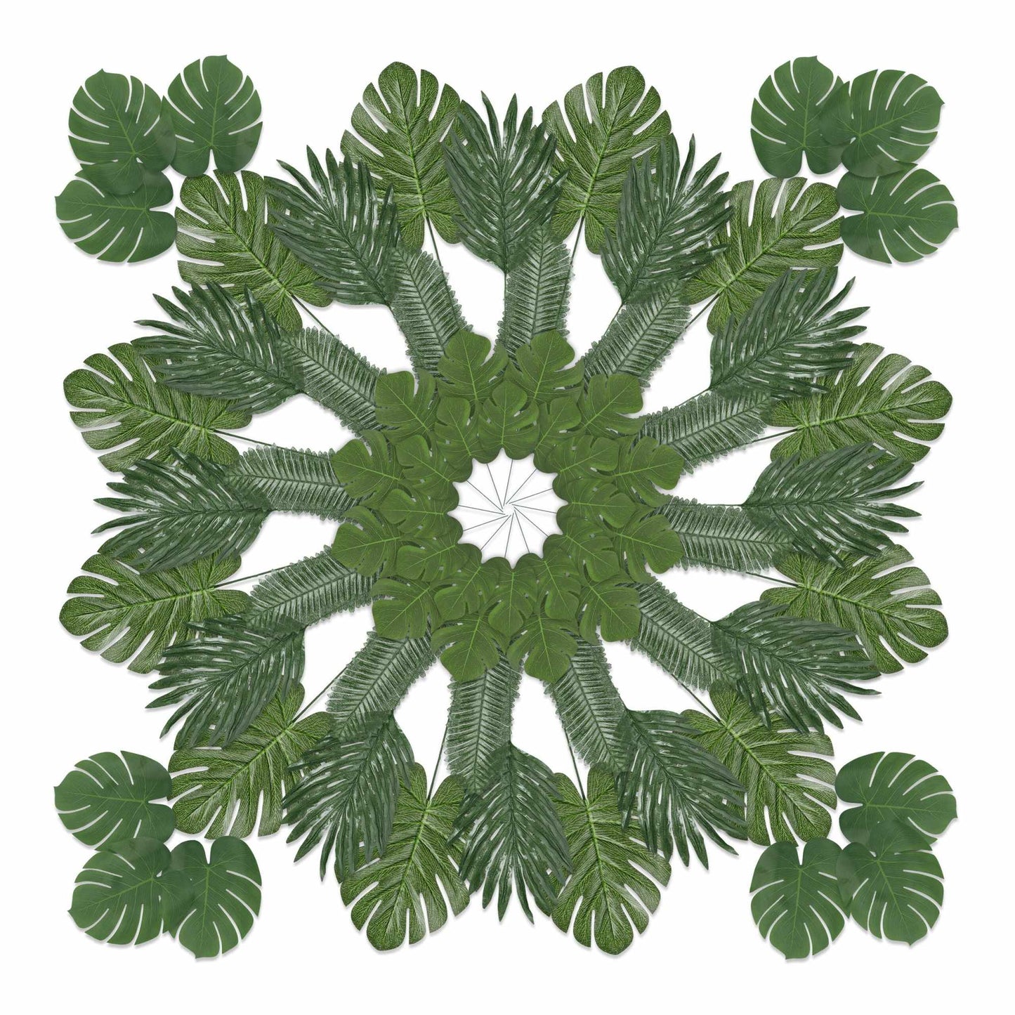 Tropical leaves set of 72
