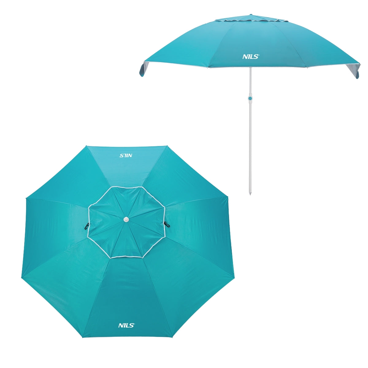 Turquoise XL Beach Umbrella, 220 cm
