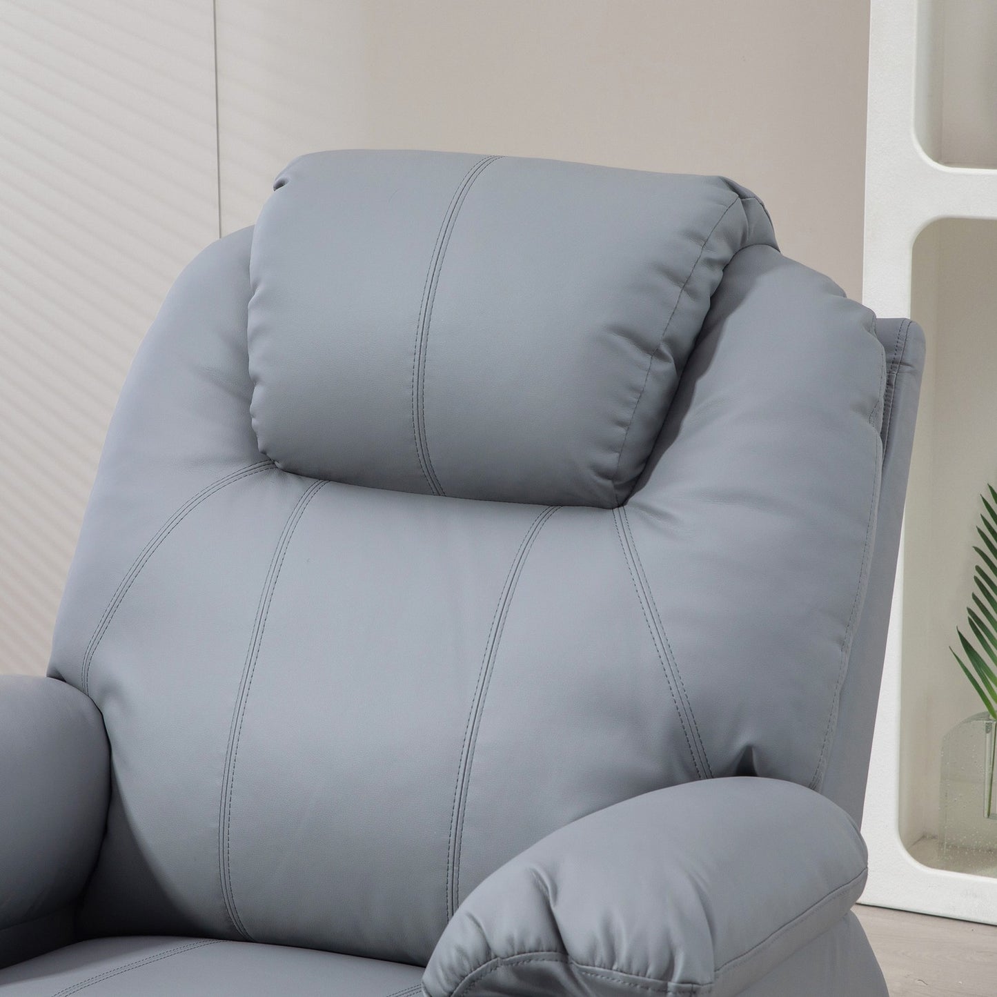 Electric recliner with massage, cup holder & pocket