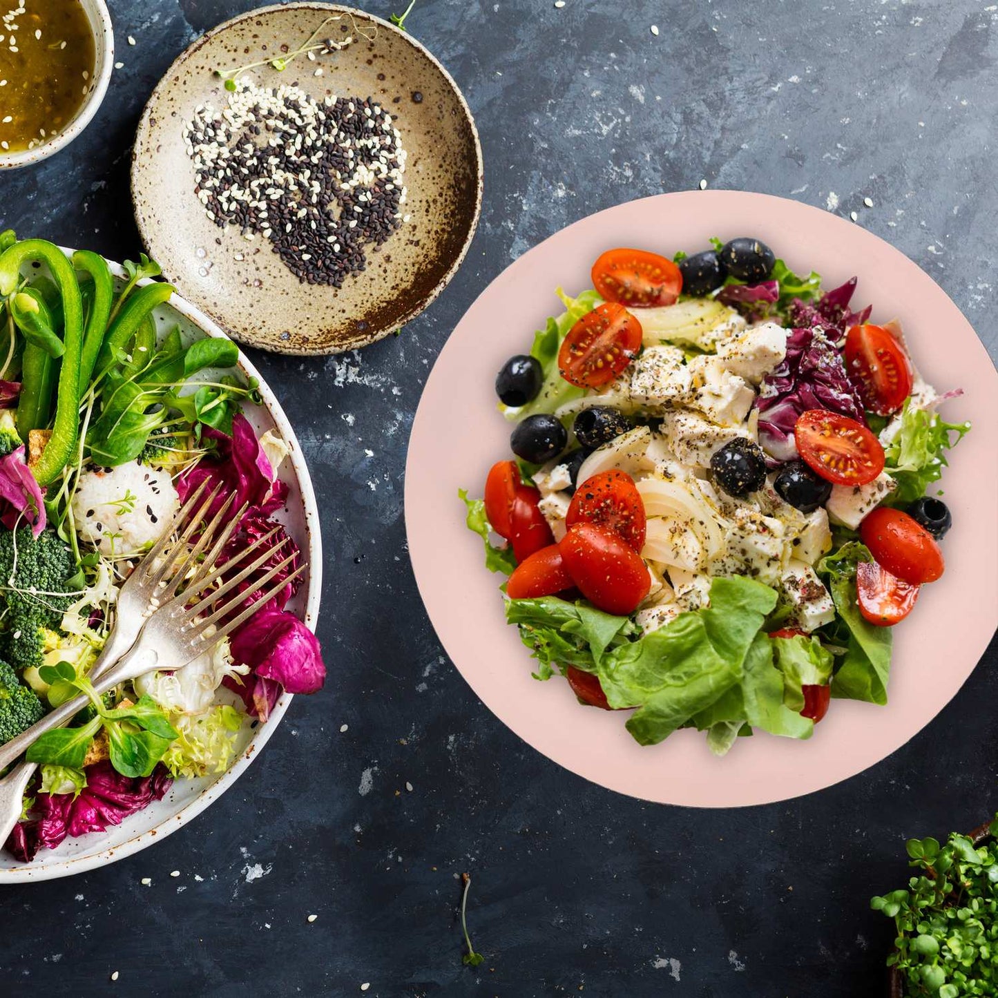 Two-Tone Stainless Steel Serving Bowl