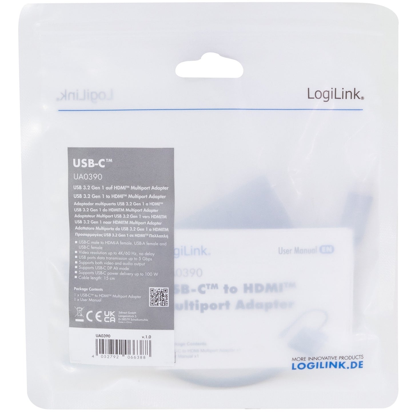 USB-C -> HDMI/USB-A/USB-C PD 4K/60Hz
