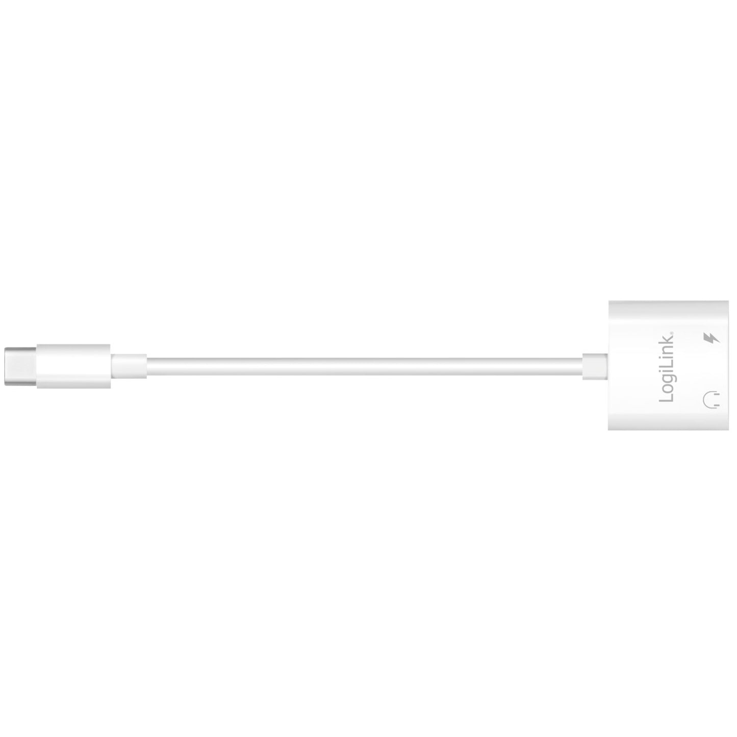 USB-C adapter with 1 x audio port, 1 x USB-C PD 60W White