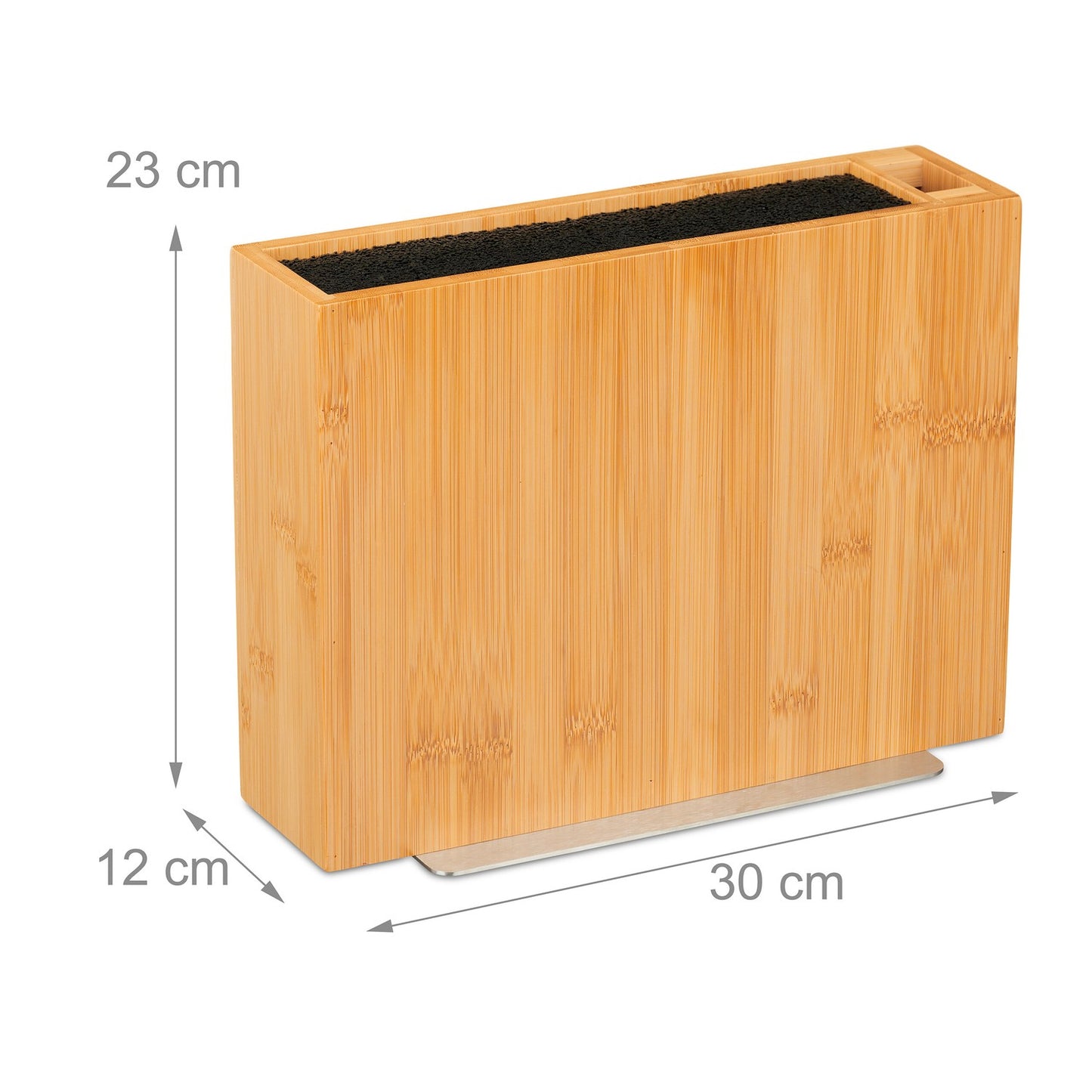 Unassembled knife block in bamboo