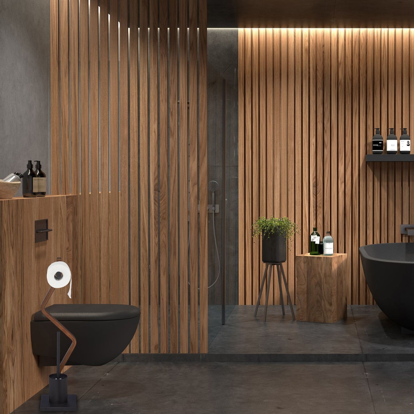 Upright WC Set in Black