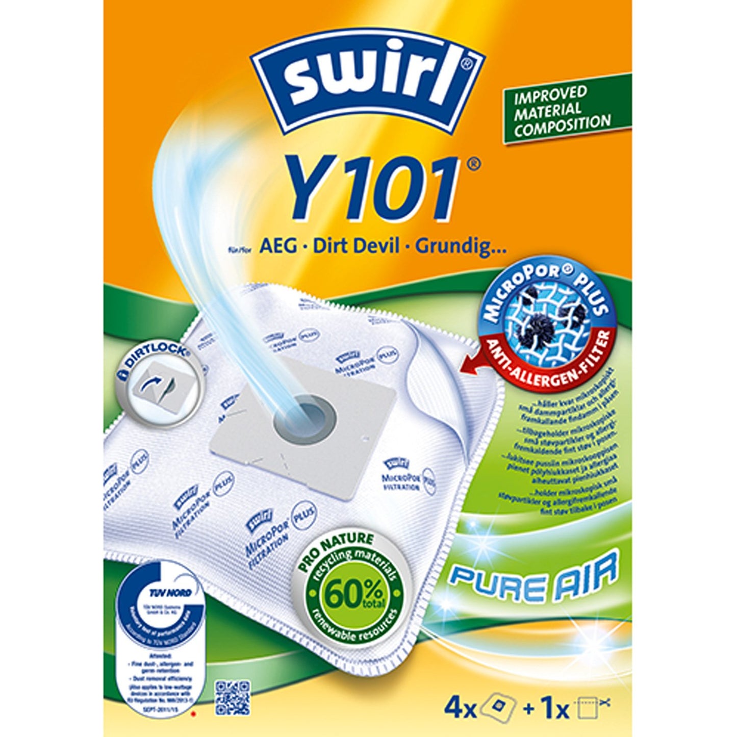Vacuum cleaner bags Y101 OBS 3X4PCS 3PCS DFP