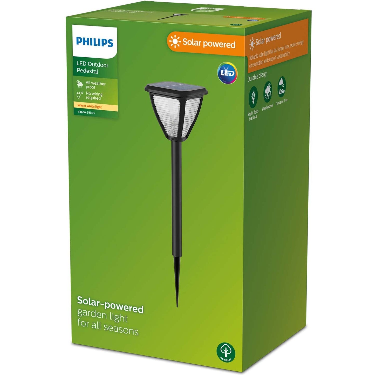 Vapora Garden lamp Solar LED 200lm Black