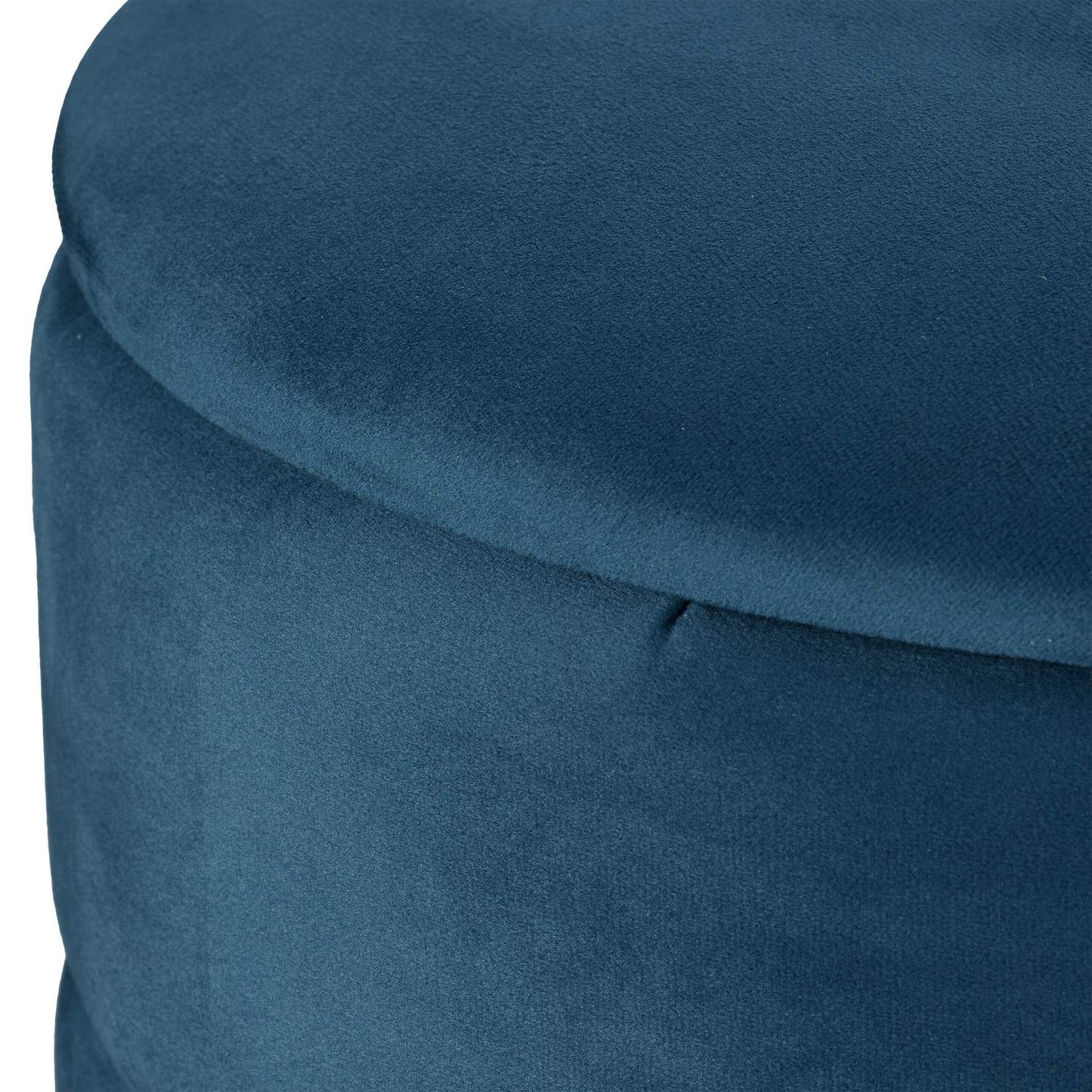 Velvet pouffe with storage space