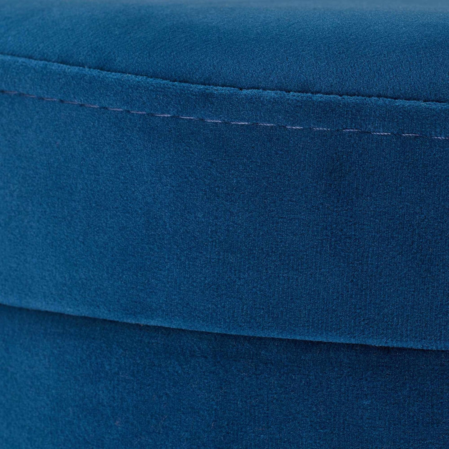 Velvet stool with storage Blue